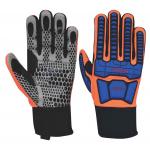 Hi Vis Orange Oilfield Impact Resistant Gloves EN ISO13594 Level 2 for sale