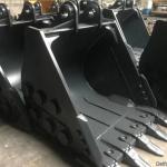 Q355B Steel Excavator Stone Bucket Clean Up Bucket Customized for sale