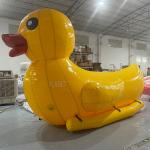 Customized Swimming Inflatable Floating Yellow Duck Airtight Big Inflatable Duck Boats With Seat