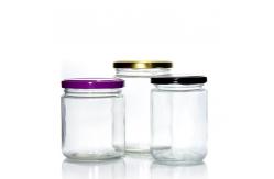 China Private Label 8Oz 380Ml 500Ml Clear Sauce Chilli Glass Jar With Metal Lid supplier