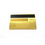 Custom 0.8mm Metal Bank Card With SLE4442 Contact Chip Magnetic Stripe for sale