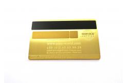 China Custom 0.8mm Metal Bank Card With SLE4442 Contact Chip Magnetic Stripe supplier