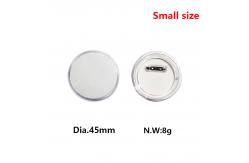 China Personalized Plastic Transparent Round Sublimation Pin Badges Blanks With Printable PET Sheet supplier