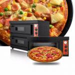 Digital  2 Deck Electric Pizza Oven Countertop Deck Oven 600*600*150mm for sale
