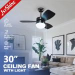 1stshine 30 Inch Pure Copper Reversible Motor Ceiling Fan with Pull Chain Small Size for sale