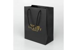 China Paperboard Black Custom Paper Shopping Bag With Soft Handle supplier
