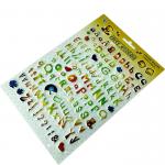 Non Toxic Puffy Letter Stickers , Die Cut Self Adhesive Alphabet Stickers for sale