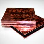 Refillable Paper Empty Magnetic Palette Metalized Rose Gold 4 Pan Eyeshadow Palette