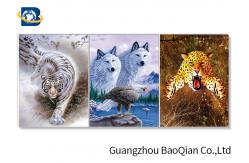 China Lovely 3d Animal Picture With Black Frame , Lenticular 3d Stereograph Printing supplier