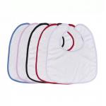 Polyester Cotton Infant Bibs DIY Sublimation Blank Baby Bibs For Heat Transfer Printing for sale