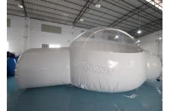 China Half Clear 4m Dome Inflatable Bubble Lodge With Silent Blower supplier