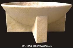 China Hand Carved All Weather Sandstone Flower Pots Customized supplier