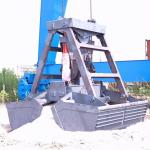 4 CBM Wireless Radio Remote Control Grab Dual Scoop Deck Crane
