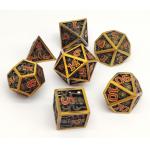 Gold Plated Sharp Edge Polyhedral Dice Odorless Lightweight Durable for sale