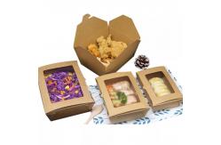 China Window Kraft Paper Fruit Salad Fast Food Takeaway Lunch Box Recyclable Transparent supplier