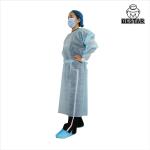 AAMI Breathable Blue Disposable Isolation Gown Nonwoven For Surgical for sale
