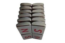 China N52 Arc Neodymium Magnets One Side Flat One Side Curved As Motor Rotor For Electricity Supply supplier