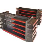 Acrylic Retail Store Display Fixtures Rustic Heavy Duty Supermarket Shelves for sale