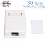 Single Port Surface Mount Box RJ45 Keystone Jack With High Impact Housing for sale
