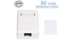 China Single Port Surface Mount Box RJ45 Keystone Jack With High Impact Housing supplier