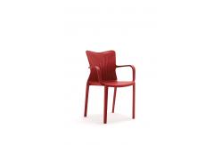 China White PP Training Room Tables And Chairs Plastic Dining Chairs With Armrest supplier