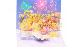 China Customized 3D Pop Up Greeting Card Accepted OEM Service for Standard Occasion supplier