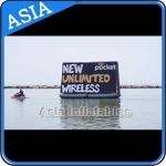 Inflatable Billboard / PVC Tarpaulin Advertising Inflatables Water Billboard for sale