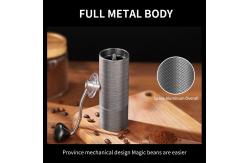 China Quiet Conical Burr Manual Coffee Grinder Aluminium Alloy Stainless Steel 25g Carry Easily supplier