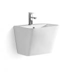 Square Ceramic Wall Hung Wash Basin For Functional Bathrooms for sale