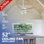 1stshine Ceiling Fan with Light Pull Chain 230V AC 5 MDF Blades in Mulit Colors/OEM for sale