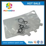4oz / 8oz / 16oz transparent stand up wine pouch with BPA free spout