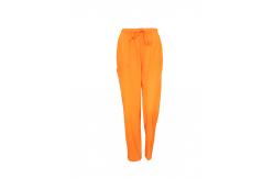 China 100% Polyester Bottoms Clothing Orange Nursing Scrubs With Layered Pockets supplier