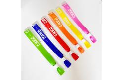 China Custom Logo Polyester Woven Cloth Wristbands Concert Promotion Events Gift Adjustable Length supplier