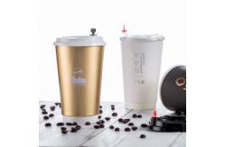 China Hot Drink Disposable Paper Cup 16 Oz With Lids And Straws Light Weight supplier