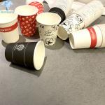 12oz Ripple Custom Disposable Coffee Cups Embossing UV Coating for sale