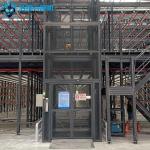 Hydraulic Cargo Elevator Indoor Outdoor 8m Stroke Grey Cargo Lift Elevator for sale