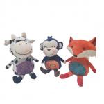 0.2m 0.66ft Cow Giant Monkey Stuffed Animal Fox Plush Toy 3A Batteries ROHS for sale