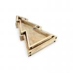 Sustainable Christmas Serving Trays Set Of 2 Bamboo Wooden Christmas Tree Plate Dish for sale