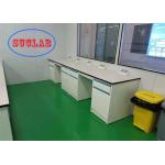 Customized Made School Lab Bench with Cabinets Manufacturers Phenolic Counter for sale