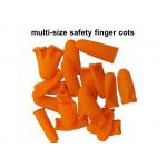 Orange Multi size latex finger cots dotted finger gloves Anti Slip finger coat Cleanroom for sale