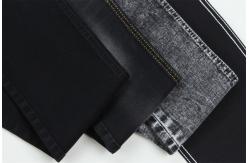 China 10 Onces Black Black Good Stretch Denim Fabric For Jeans supplier