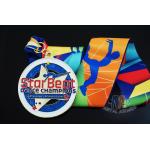 Star Logo Round Shape And Dancing Despoke Custom Sports Medals With Glitters Colors for sale