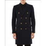 Custom high quality mens longline wool coat with double-breasted for sale
