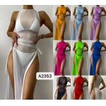 Sexy 3 Piece Bikini Set Strength Abrasion Resistance Three Piece Swimsuit High Elastic for sale