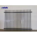 Security Top Steel Crimp Top Welded Chain Link Fence 1.5m H X 2.4m W Black for sale
