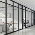 Tempered Glass Soundproof Fireproof Seperation Wall Glass Partition Wall For Office for sale
