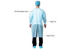 China PP PE EN13795 Medical Isolation Gown AAMI PB70 Level 20gsm-65gsm supplier