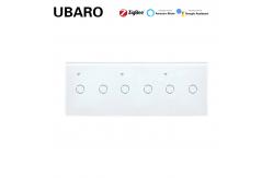 China Wireless Smart Zigbee Wall Switch Zigbee Hubs Zigbee Wireless Switch 6 Gang supplier