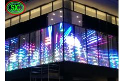 China P10.42 indoor Flexible Curved Transparent Curtain LED screen , OLED screen supplier