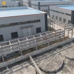 Q235 Construction Pre Fabricated Steel Buildings With Sandwich Panel Roof Cladding